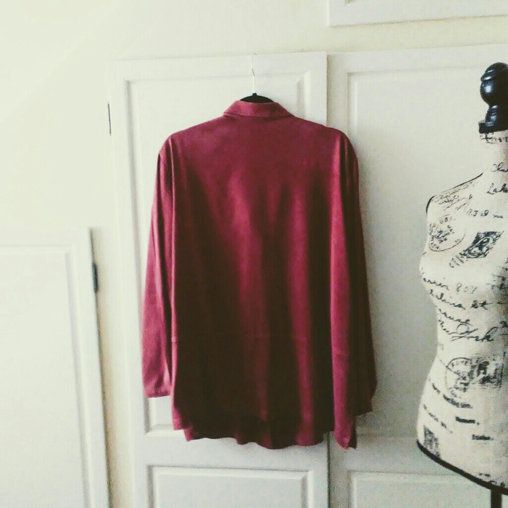 ColdWater Creek Raspberry Blouse - Picture 2 of 3